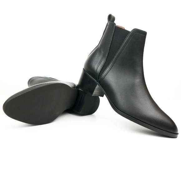 [New in Box] | Will's Vegan Shoes | Point Toe Chelsea Boots | Black | US 8.5 - Picture 4 of 9